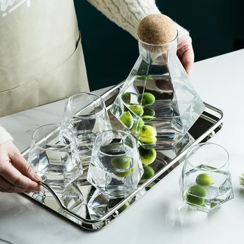 

Glass Large Capacity Cold Water Kettle Pitcher Nordic Style Jug Teapot Diamond Water Jug Water Bottle Bottle Kitchen Accessories