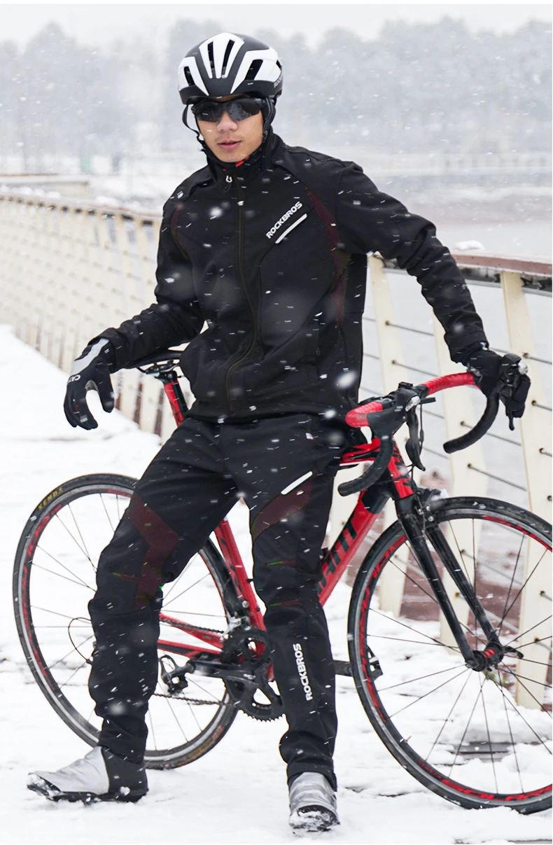 ROCKBROS Mens Winter Cycling Thermal Warm Windproof Suits Jacket & Pants Sets UK ROCKBROS Mens Winter Cycling Thermal Warm Windproof Suits Jacket & Pants Sets UK