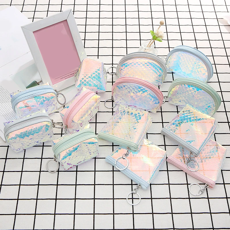 2019 модная сумка для монет с лазерным рисунком маленький прозрачный кошелек