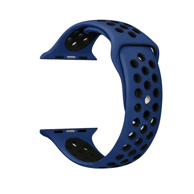 Силиконовый ремешок для Apple watch band 44 мм/40 мм iWatch band 42 мм/38 мм дышащий спортивный браслет ремешок для Apple watch 5 4 3 2 - Цвет: T