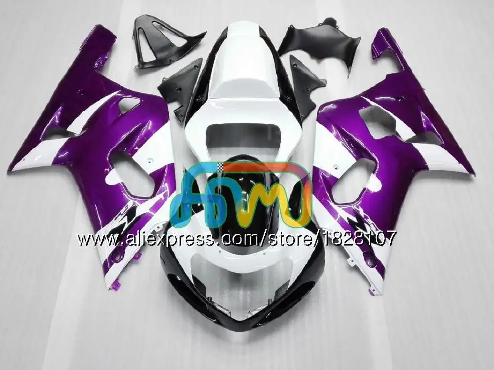 K1 средства ухода за кожей для SUZUKI GSXR-750 GSXR600 01 02 03 35BS. 0 GSXR 750 600 ввиде горшка 01-03 CC GSX-R600 GSXR750 2001 2002 2003 обтекателя черный серебристый - Цвет: No. 22 Purple