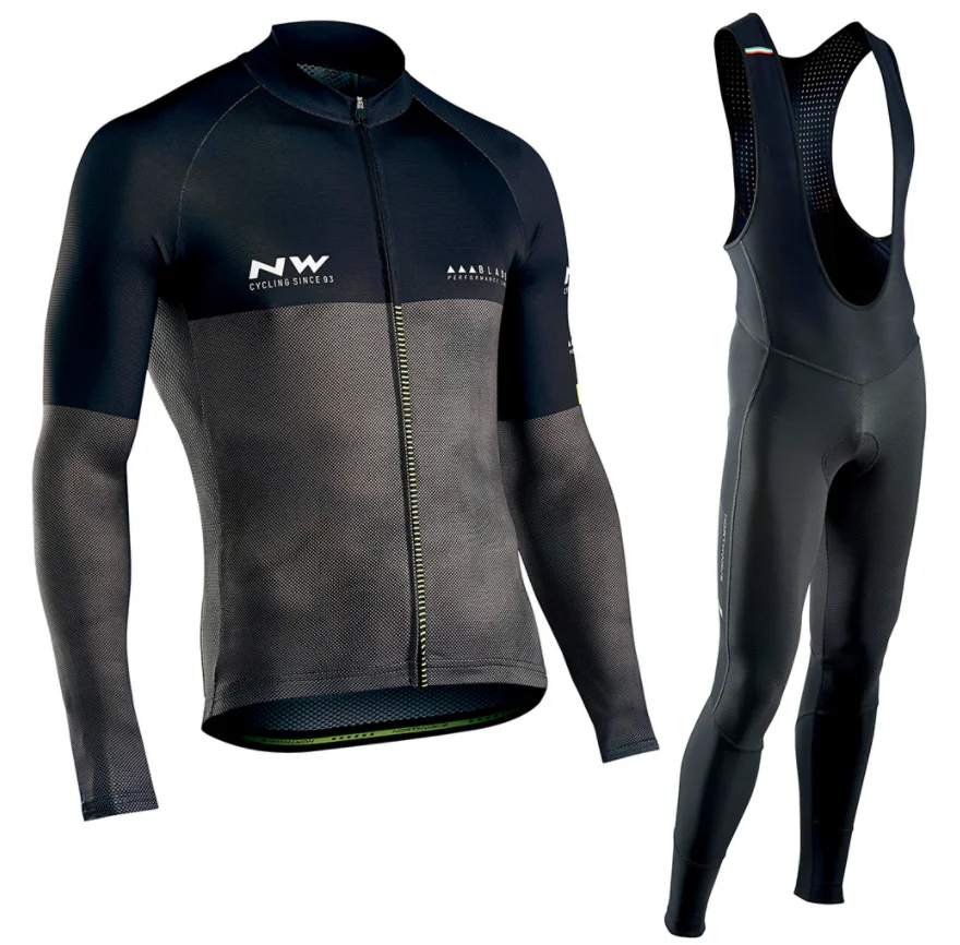 Cycling set Northwave, весна/осень, одежда для велоспорта, Ropa Ciclismo Nw, Мужской трикотажный костюм, для улицы, для езды на велосипеде, MTB, одежда, комбинезон, комплект - Цвет: Cycling set