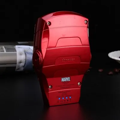 Мстители Железный человек голова Банк питания зарядное устройство USB 6000 мАч банк питания для всех мобильных телефонов посылка