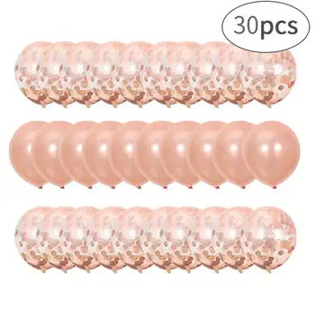 

30pcs 12inch Rose Gold Confetti Balloon Latex Air Chrome balloons Birthday Wedding Party Decoration Baby Shower Girl Globals