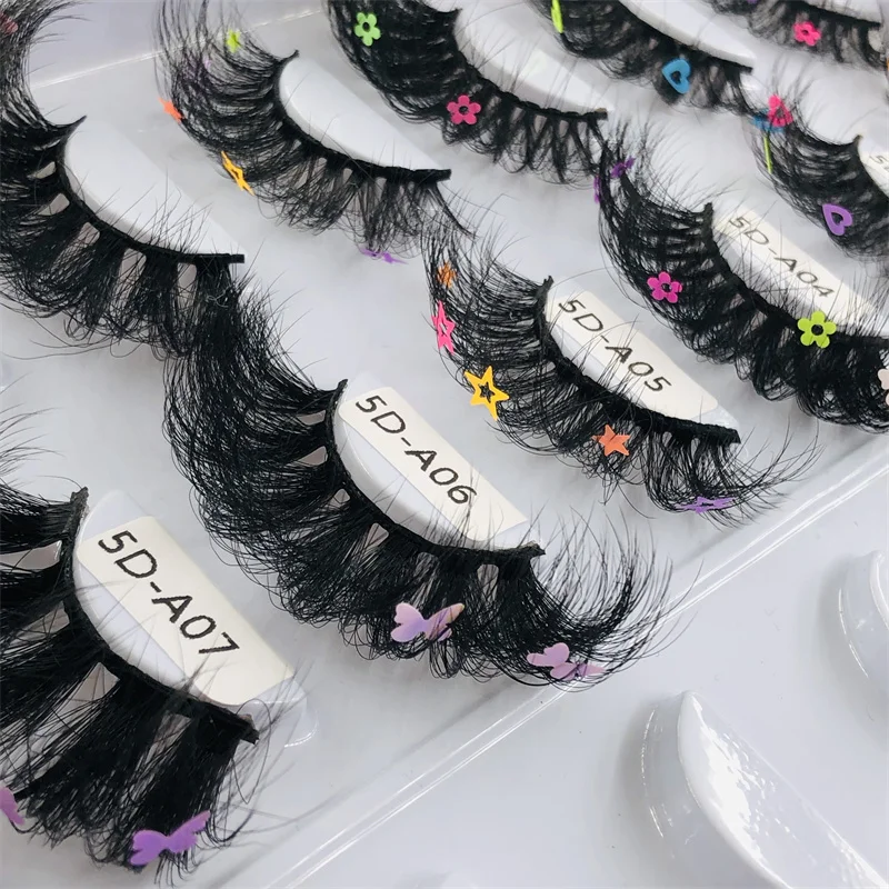 Faux Mink 25mm Lashes With Butterflys or flowers On Them Full Strip  Makeup Charming False Eyelashes Butterfly Lash For party 3