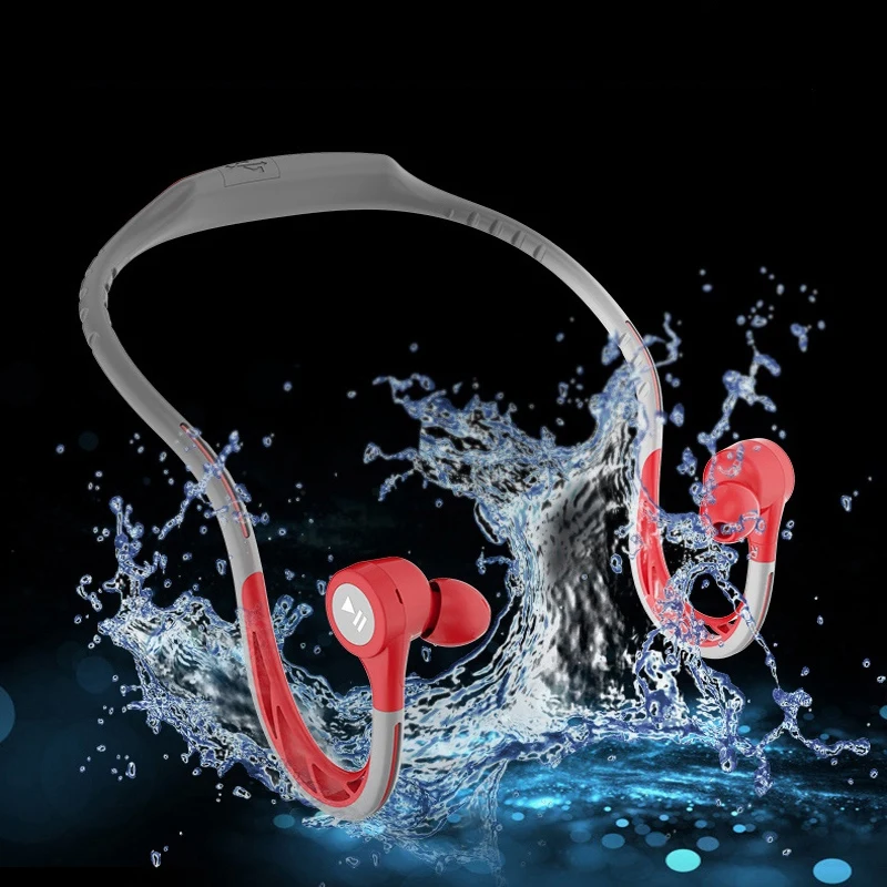 Red Remax S20 Открытый водонепроницаемый спортивный беспроводной Bluetooth гарнитура ушной крючок Hifi стерео Бас шумоподавление шейным ободом наушники для - Цвет: Red