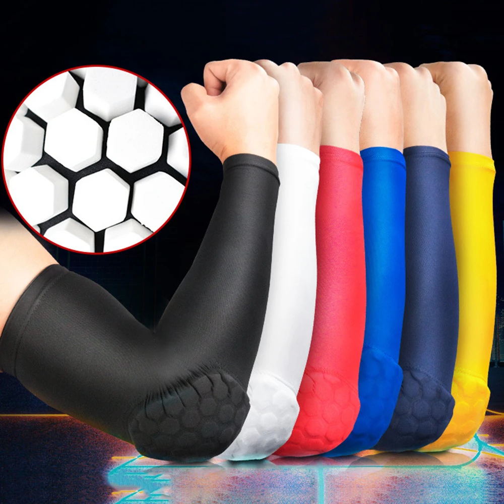 

1pcs Sports Compression Arm Sleeve Volleyball Basketball Anti-Collision Pressure Arm Elbow Guard Summer UV Protection ice Sleeve