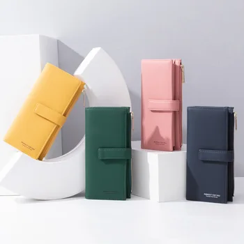 

Wristband Women Long Wallet Multifunction Female Wallets Clutch Lady Purse Zipper Phone Pocket Card Holder Ladies Carteras