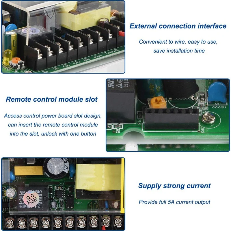 208CK-D AC 110-240V DC 12 V/5A система контроля допуска к двери импульсный источник питания UPS источник питания