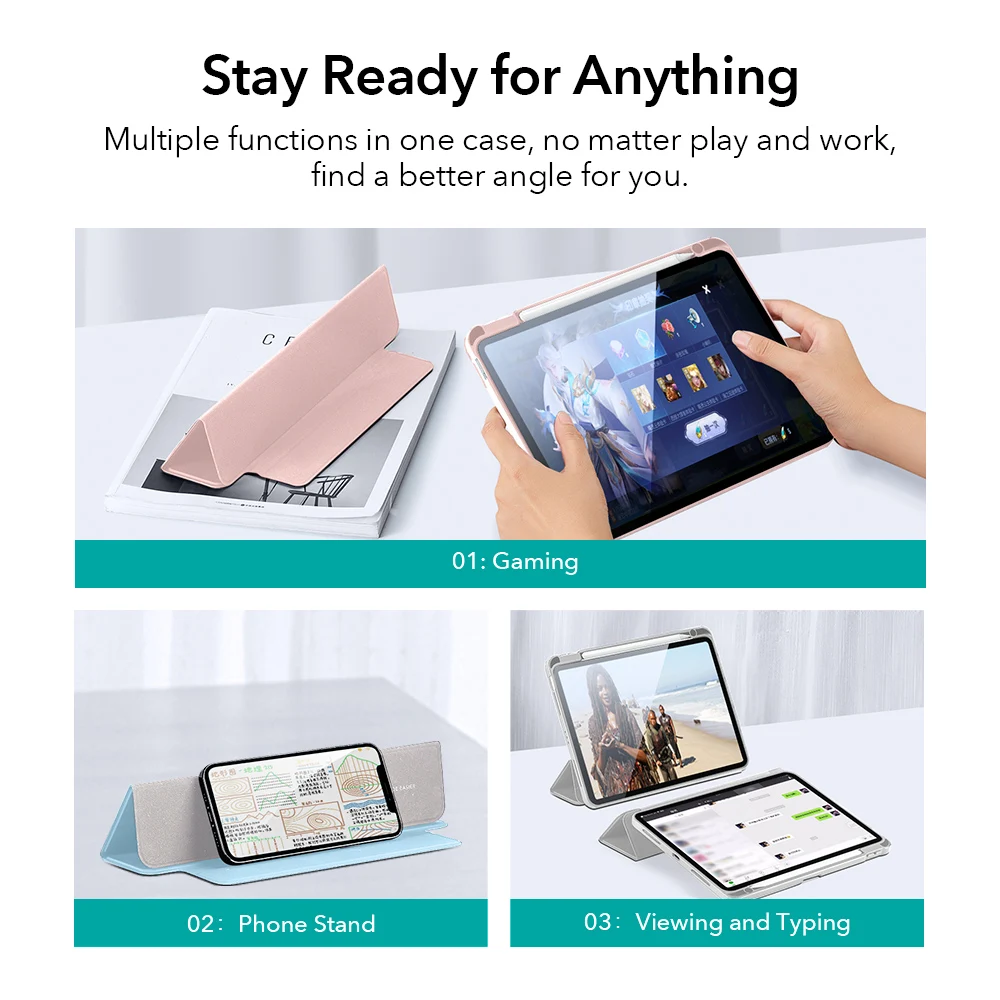 Esr para Ipad Mini Case para Ipad Pro 11 12.9 12 2023 2023 Destacável Magnética Lápis Cases para Ipad Air Ipad Case - Imagem 3
