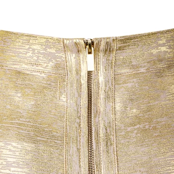Wet-Gold-Look Pencil Bodycon Skirt 5