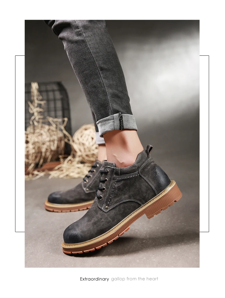 Нескользящая кожаная обувь; Mannen Schoenen; дышащие кроссовки; модная обувь; повседневные кроссовки; мужские рабочие ботинки; обувь для мужчин