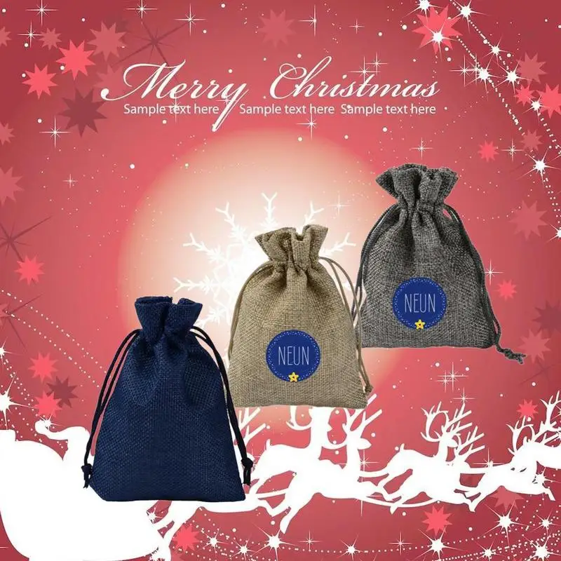 Advent Calendar Fabric Bag Christmas Calendar Craft Fabric Bag Christmas Gift Bag Christmas Calendar Craft Kit