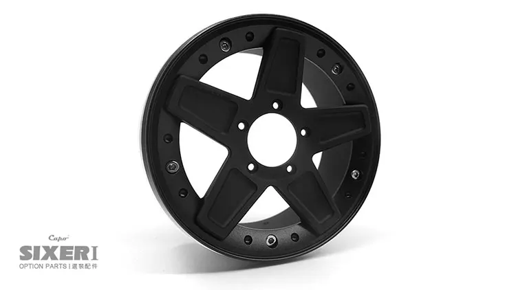CNC сплав 2,8 дюймов ступица колеса черный для CAPO sixer 1 Suzuki Samurai 1/6 rc автомобиль игрушка