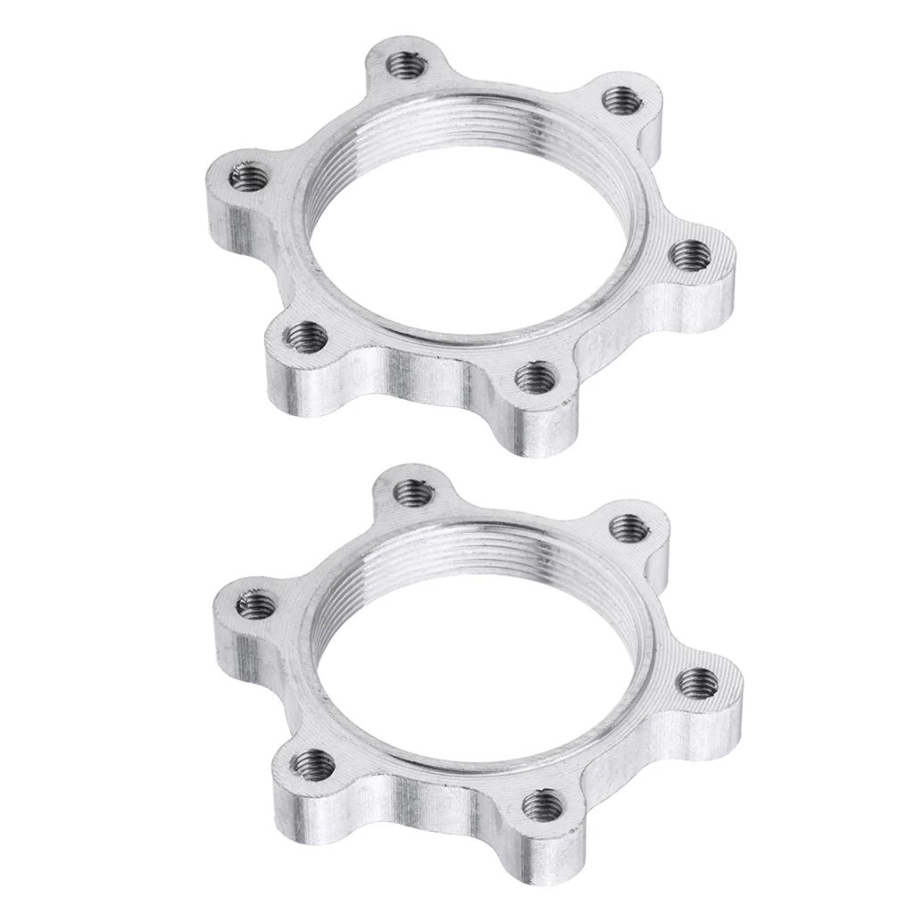2Pcs 48mm Bike Hub Lock Nut Flange Thread Disc Brake Adaptor Disk Rotor Tray