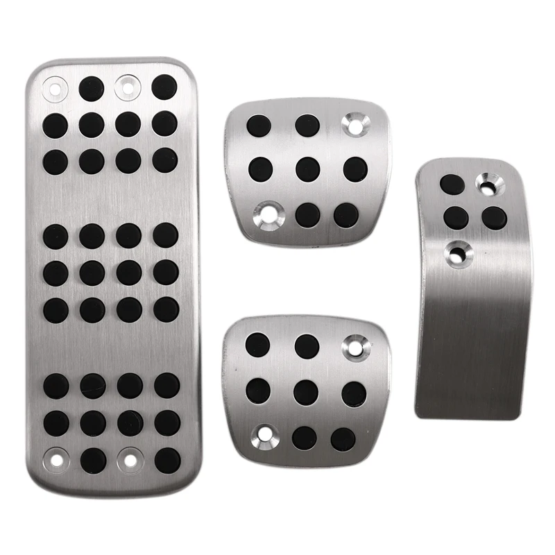 Серебристая педаль акселератора 1 комплект педали тормоза наклейки аксессуары