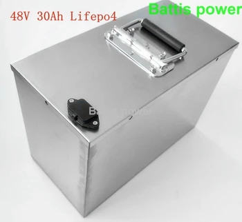 

Lifepo4 48V 30Ah battery pack with waterproof steel case battery 48v 30a for 1000w 1500w motor electric tricycle fishing boat