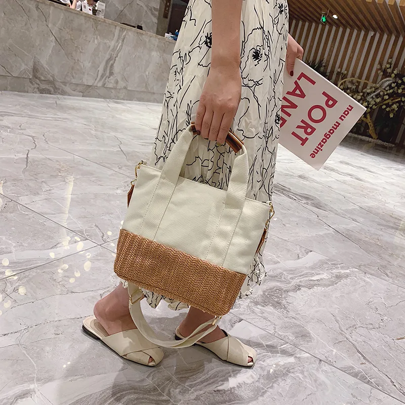 

Women's large-capacity canvas bag shoulder foreign style women's summer new 2019 tide student tote bag