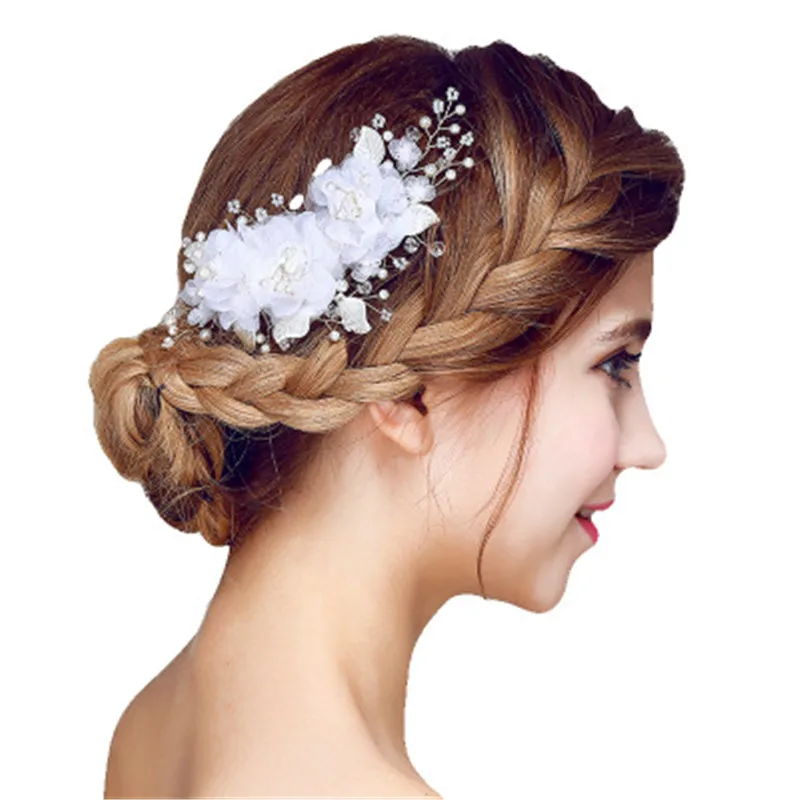 Классическая Ручная работа имитация Свадебная заколка для волос украшение