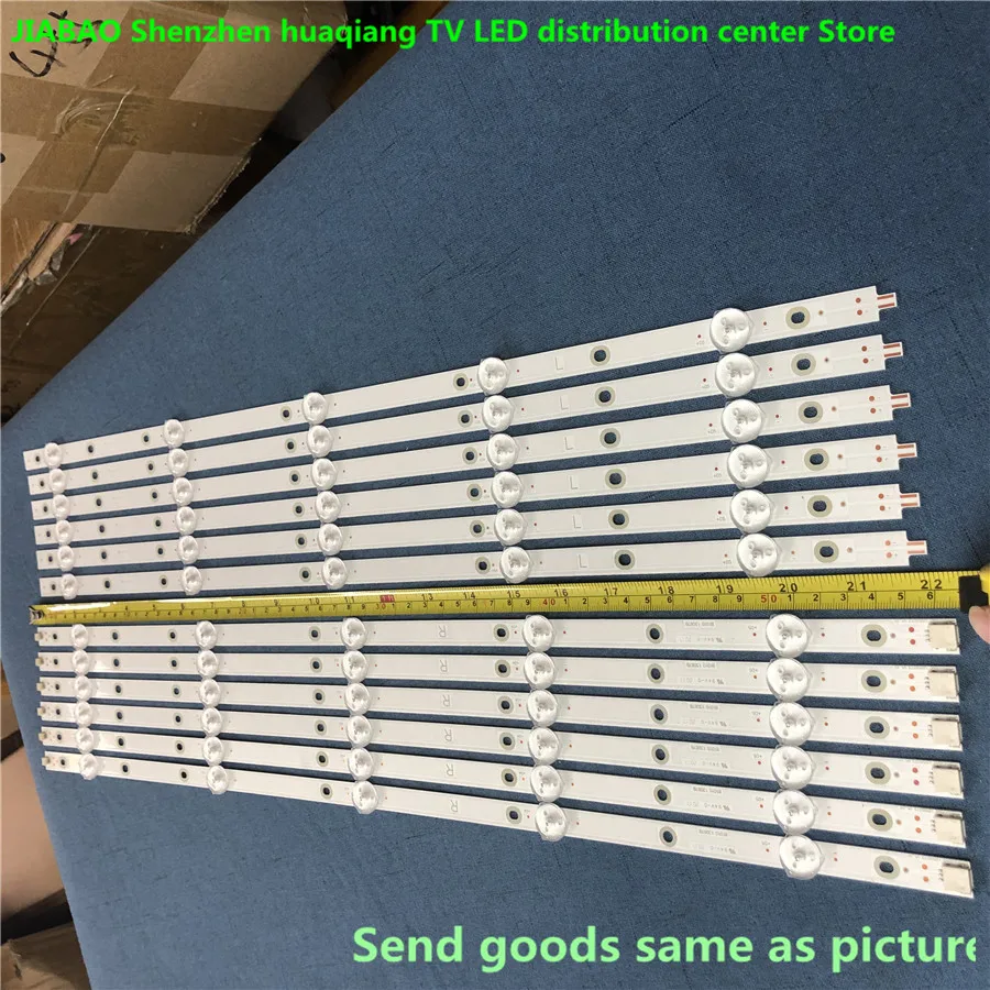 100% новый 12 шт/комплект светодиодный полоски для PHILIPS 55 TV 55PUS6753 55PUS6412 55PUS7503 T550QVN05.7