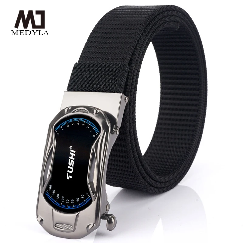

Official Product Men's Belt Car Dashboard Pattern Automatic Buckle Business Male Belt Casual Canvas Trousers Belts Cool Gifts