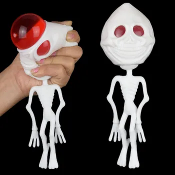 

17cm Squishy Antistress Skeleton Alien ET Squeeze Rubber Ball Toys for Gag Joke Boys Kids Surprise Game Soft Childern Gift Skull