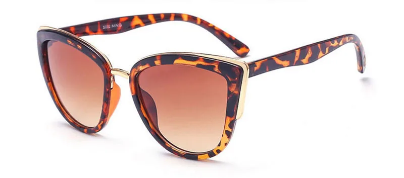 2-Leopard MuseLife оплаве в форме кошачьих глаз Для женщин Винтаж градиентные очки ретро солнцезащитные очки «кошачий глаз» Женские оправы для женских очков UV400 - Цвет линз: 2-Leopard