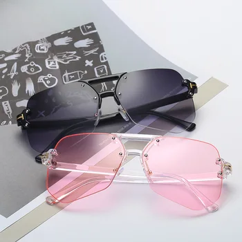 

Fashion Polygon Transparent Glasses Frame Street Sunglasses Fashionable Multicolor Sunglasses Plain Glasses Wild Driving Glasses