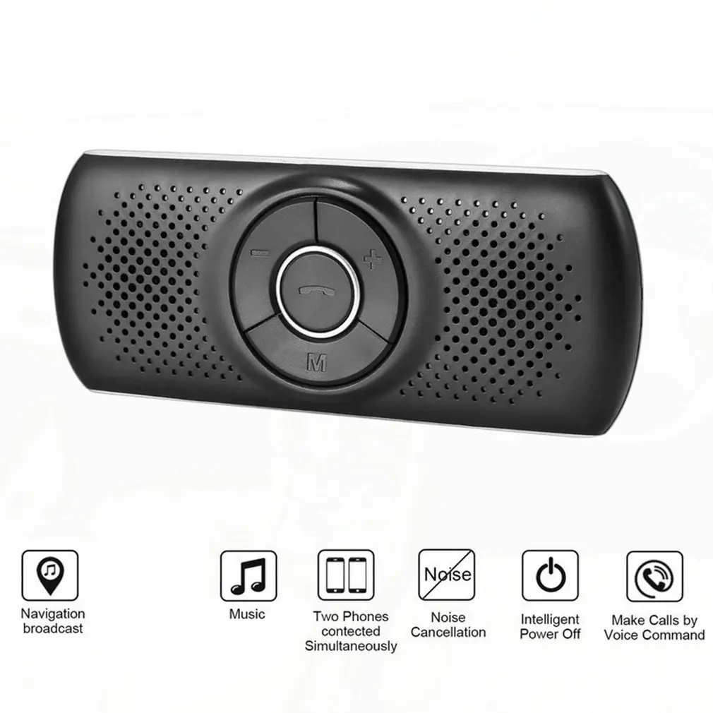 T826 Bluetooth Handsfree автомобильный комплект, автомобильный динамик, музыкальный mp3-плеер, Подключаемая Колонка для телефонов, солнцезащитный козырек, зажим для динамика телефона