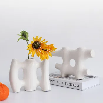 

Nordic Ins Decoration Home Art Design Pottery Ceramics Vase Scandinavian Minimalist Style Home Decoration Accessories Modern