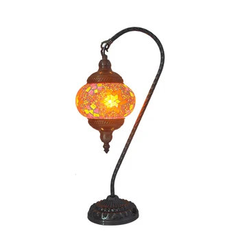 

Home Decorative Lighting Metal Mosaic Glass Small Table Lamp Made In China Lampe De Chevet lampara de mesa table lamp