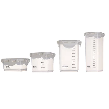 

High Quality Food Storage Box Plastic Clear Container Set with Pour Lids Kitchen Storage Bottles Jars Dried Grains Tank