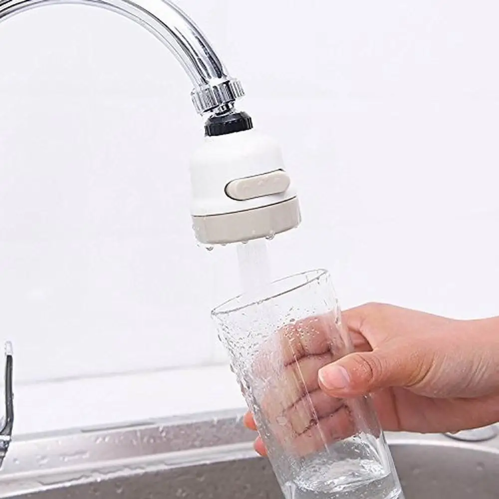 360 Rotary 3-Speed Adjustable Faucet Turbo Shower Head Sprinkler Diffuser Tap Filter Filter Adapter 40FP19