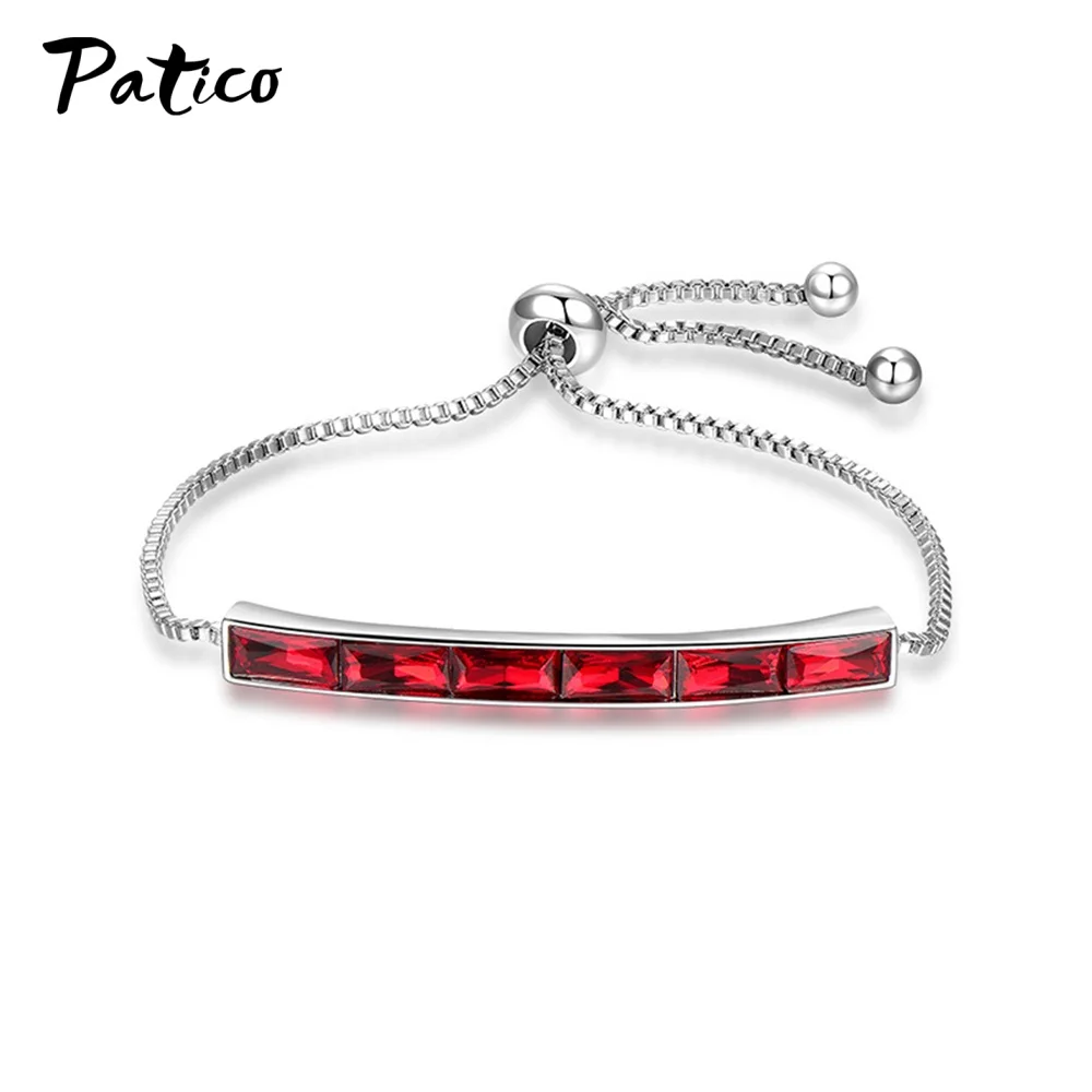 Регулируемый AAA кубический цирконий звено цепи 925 пробы серебряные браслеты кубический циркон браслеты для женщин ювелирные изделия подарок