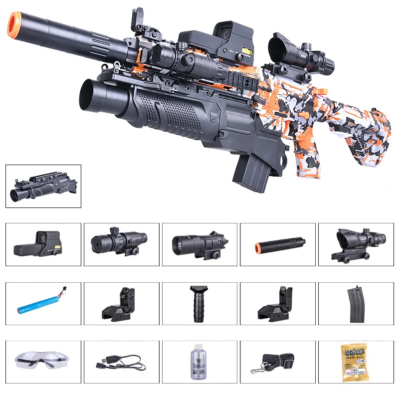 Детская пластиковая игрушка M416 водяной пистолет винтовка CS стрельба игры Электрический пистолет открытый Забавный M4A1 водяной пистолет для детей рождественские подарки