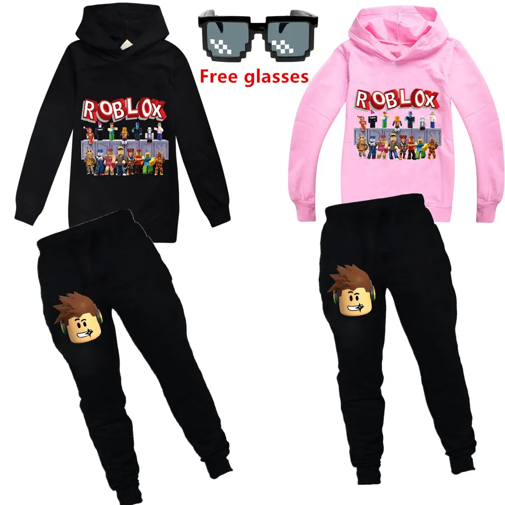 2020 The New Roblox Kids Tracksuit Boys Clothes Set Hoodies And - blue shark hoodie roblox outfit