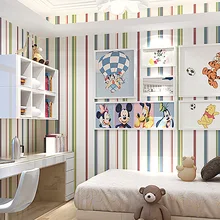 Средиземноморская мода обои в Вертикальную Полоску современный простой гостиной спальни фон стены детские чистые обои