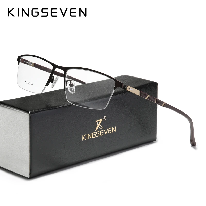 KINGSEVEN титановые очки оправа для женщин винтажные Круглые близорукости
