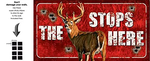 Buck Stop Одежда для хижины Hercules порошок компания оловянный знак Ретро Винтаж Distrssed-с липкими полосками без повреждения стен - Цвет: Buck Stop