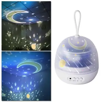 

1pc Rotating Star Light Projection Portable Lamp Romantic Dream Starry Night Light Kids Baby Bedroom Decoration