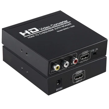 

HDMI TO CVBS AV/HDMI AUTO SCALER 1080P For STB DVD PS2 PS3 PSP Support NTSC PAL HDMI1.3