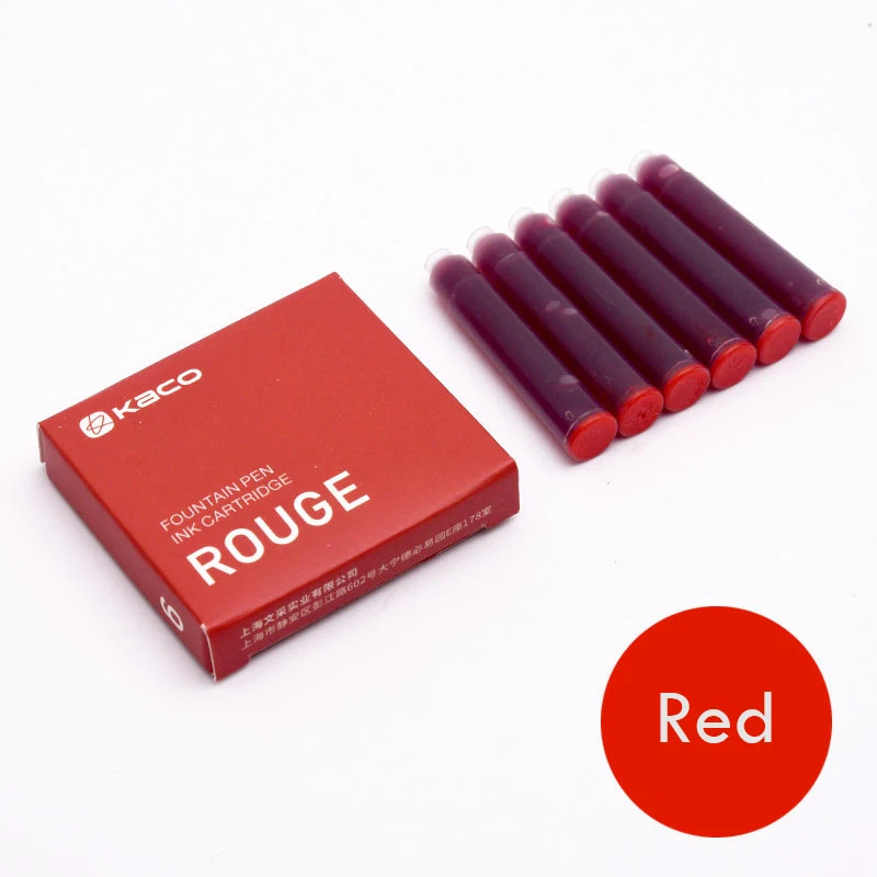 Red ink cartridge Xiaomi Mijia Kaco BRIO авторучка Цельнометаллический корпус ручки два способа орошения чернил оснащен Шмидтом поглотитель чернил - Цвет: Red ink cartridge
