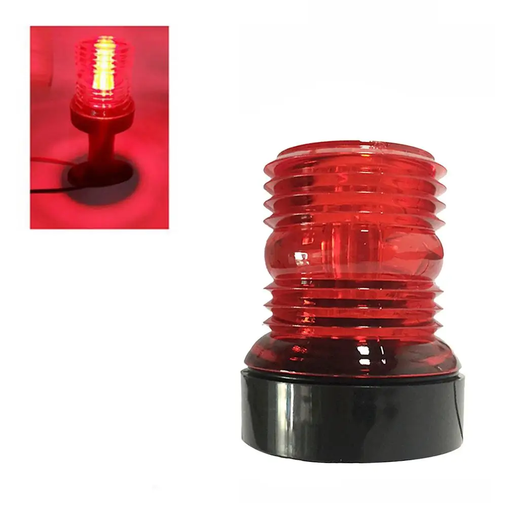 

Boat Navigation Light, 2.5W DC12V Red LED Stern Anchor Light for Yacht Marine Vessel, 360 Degree Beam Angle, ABS Housing