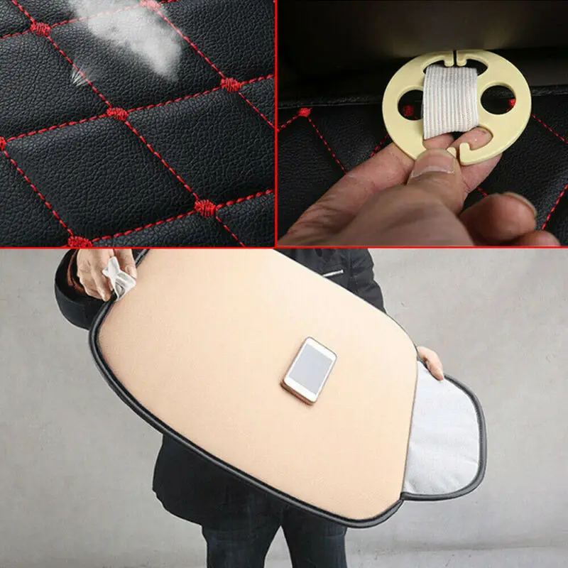 Черный чехол для переднего сиденья автомобиля дышащий кожаный коврик для подушки автомобильного стула