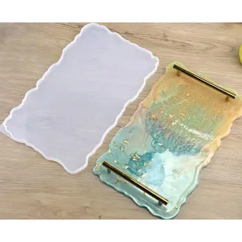 

Crystal Epoxy Resin Mold Fruit Plate Casting Silicone Mould Handmade DIY Crafts Tray Making Tools