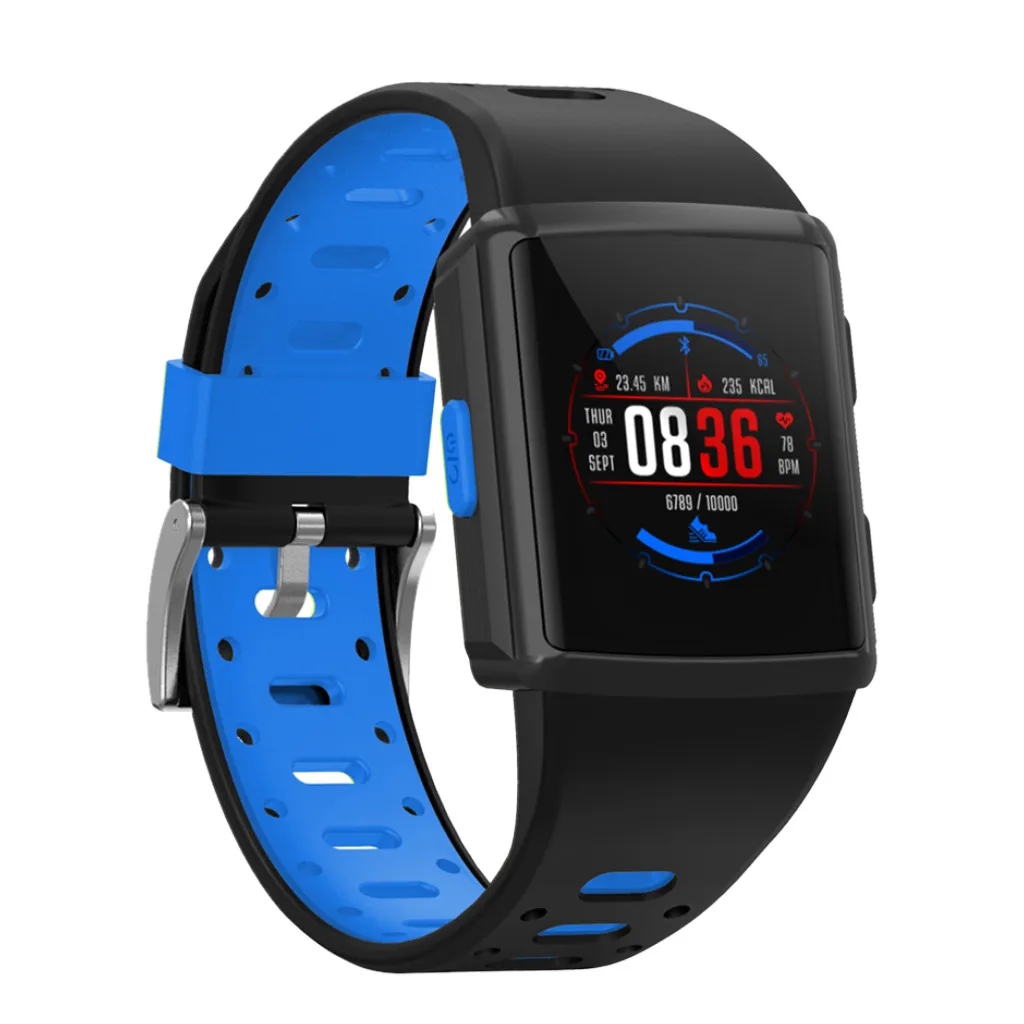  Wasserdicht Sport Smart Uhr Blutdruck Herz Rate Monitor Für iOS Android 3 Farben GPS Motion Track A