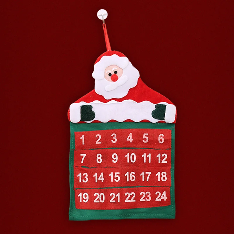 Горячая Рождественский Адвент календари подвеска с Санта-Клаусом настенный дверной подвесной для лобби отеля LBV
