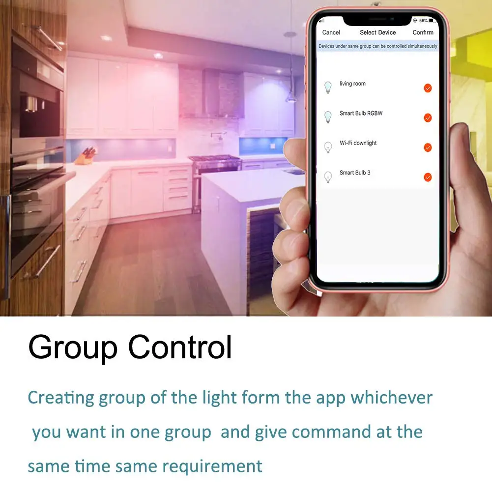 BOAZ smart E12 свеча свет Wi-Fi RGBCW теплый белый Светодиодная лампа Голосовое управление от Alexa Echo Google Home 2,4G WiFi Управление по T