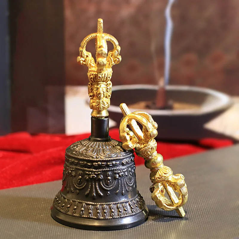 Tibetan Nepalese Temple Brass Wind Bell Chime Nepal