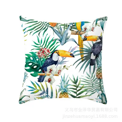 ZENGA нордический лист тропического растения наволочка декоративные подушки для дивана полиэстер зеленый чехол для поясничной подушки Цветок Наволочка - Цвет: 3